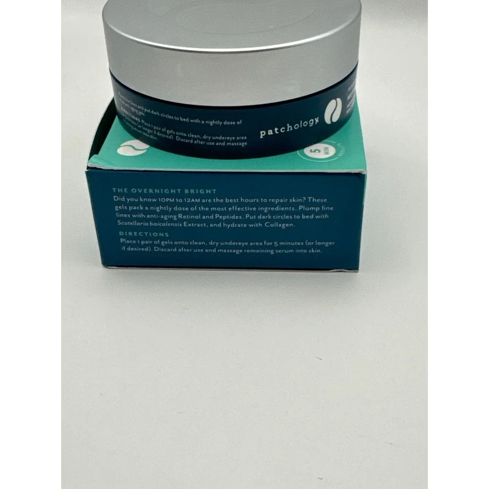 Patchology Flashpatch Restoring Night Eye Gels 15‎ Pairs Retinol Peptides BNIB